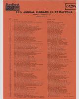 Entry List - Daytona 24 Hours 1987