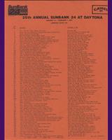 Entry List - Daytona 24 Hours 1987