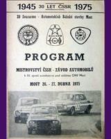 Programme Cover - M ČSSR Most 1975