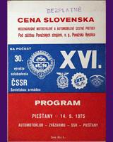 Programme Cover - M ČSSR Piešťany 1975