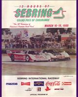 Programme Cover - Sebring 12 Hours 1988