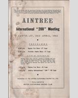 Schedule of Events - Aintree 200 Meeting - Sports 1962