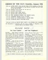 Schedule of Events - GP Ardmore 1959