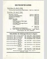 Schedule of Events - Aspern [S/GT] 1964