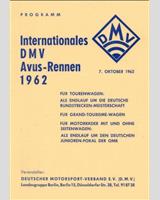 Programme Cover - Internationales DMV Avus - Grand Touring over 1600 cc 1962