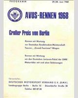 Programme Cover - DARM Avus [GT] 1968