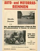 Programme Cover - Baden 1953