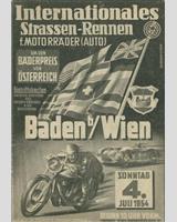Programme Cover - Baden 1954