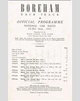 Schedule of Events - WECC Boreham [S2.5/1.5s] 1951