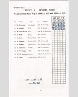 Entry List - Boreham National - Sports under 1500 cc & 1100 cc s/c 1952
