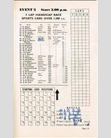 Entry List - Boreham National - Handicap Sports over 1500 1952