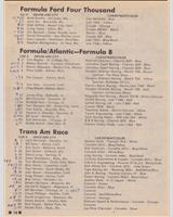 Entry List - Trans-Am Brainerd 1975