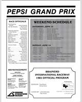 Schedule of Events - Brainerd 200 Kilometres 1981