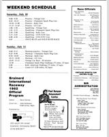 Schedule of Events - Brainerd 200 Kilometres 1982