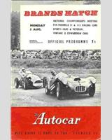 Programme Cover - BRSCC Brands Hatch [Berkeley] 1957