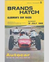 Programme Cover - BRSCC Brands Hatch [GT1.6] 1965