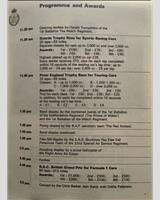 Schedule of Events - British Eagles Trophy Brands Hatch 1966