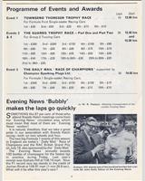 Schedule of Events - Race of Champions 1970