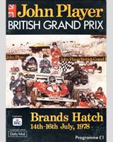 Programme Cover - GP Great Britain 1978