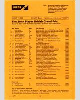 Entry List - GP Great Britain 1978