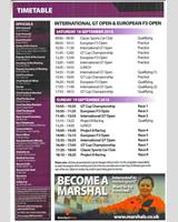 Schedule of Events - International GT Open Brands Hatch 2010