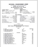 Schedule of Events - SCCA National Bridgehampton [DP+EP] 1965