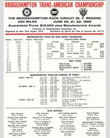 Schedule of Events - Trans-Am Bridgehampton 1969