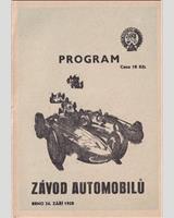 Programme Cover - GP Brno 1950
