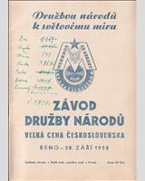 Programme Cover - Brno [S750] 1952