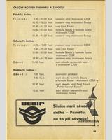 Schedule of Events - Grand Prix Brno 1976