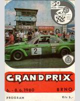 Programme Cover - Grand Prix Brno 1980