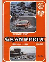 Programme Cover - Grand Prix Brno 1983