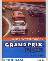 Programme Cover - Grand Prix Brno 1984