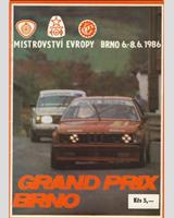 Programme Cover - Grand Prix Brno 1986