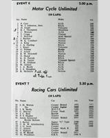 Entry List - WJC Charterhall [Racing Handicap] 1955