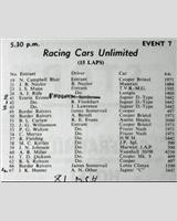 Entry List - WJC Charterhall [Racing] 1956