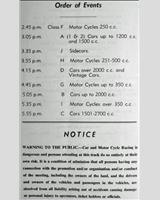 Schedule of Events - WJC Charterhall [S1.5] 1956