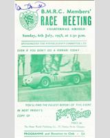 Programme Cover - BMRC Charterhall [Racing Handicap] 1958