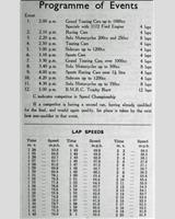 Schedule of Events - BMRC Charterhall [S1.3C/S1.5] 1959