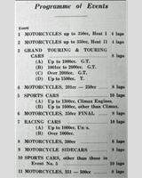 Schedule of Events - WJC Charterhall [S+1.6] 1960