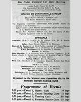 Schedule of Events - BMRC Charterhall [GT] 1961