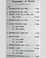 Schedule of Events - WJC Charterhall [GT] 1961