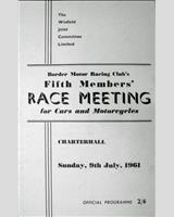 Programme Cover - BMRC Charterhall [BMRC Trophy Handicap] 1961