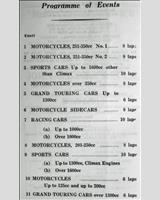 Schedule of Events - WJC Charterhall [S+1.6/S1.3C] 1961