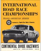 Programme Cover - Trans-Am Continental Divide 1967