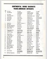 Entry List - Trans-Am Continental Divide 1967