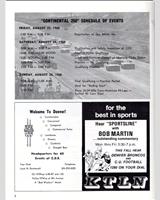 Schedule of Events - Trans-Am Continental Divide 1968