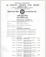 Schedule of Events - Cotati - Classes: FP+GP 1957