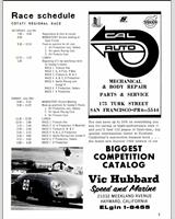 Schedule of Events - SCCA Regional Cotati [AP+BP+CP+DP] 1966