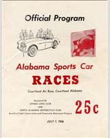 Programme Cover - SCCA Regional Courtland - Modified over 1300 cc and Production over 1500 cc 1956